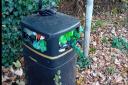 The Leiston town centre bin that was overflowing