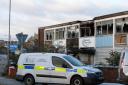 Probe – a forensic investigation unit is on the scene where yesterday's fire took place