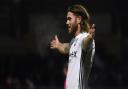 Wes Burns celebrates at Adams Park during the win over Wycombe Wanderers.