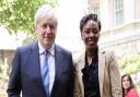 Prime Minister Boris Johnson with NSFT Matron Priscilla Nzounhenda at 10 Downing Street.