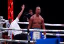 Fabio Wardley celebrates his first round stoppage of Nick Webb tonight