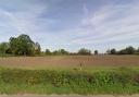 Land off Church Road in Bacton which will be developed for 81 homes