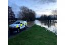 The B1062 near Homersfield is closed due to the flooding.