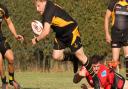 Luke Wade in action for Southwold in their narrow defeat to South Woodham Ferrers. Picture: LINDA CAYLEY