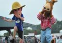 Tractor Boy during the mascot race   Picture: SARAH LUCY BROWN