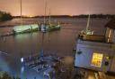 The tables from the famous Butt and Oyster floating in the River Orwell at Pin Mill after the storm surge of 2013. Photo by 
Anthony Cullen - 
photographicday.com