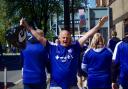 Fans celebrated the win against Hudderfield Town