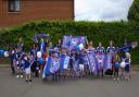 St Margaret's Primary School turned blue and white to celebrate Ipswich Town's promotion