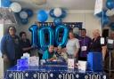 Peter Smith celebrated his 100th birthday with an Ipswich Town cake and in the company of friends and family.