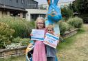 Amelie and Noah Dorman have named the first hare in the trail