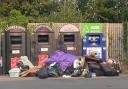 A large amount of rubbish has been left dumped at an Asda car park in Ipswich