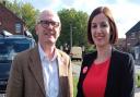 Neil MacDonald with Labour's education secretary Bridget Phillipson during her visit to Ipswich.