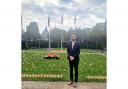 Jack Abbott in Parliament’s Garden of Remembrance