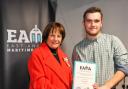 The East Anglian Maritime Awards at Levington Marina. Max Fleming pictured with Lady Clare