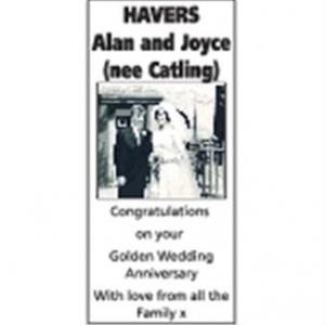 Alan and Joyce HAVERS (nee Catlin)