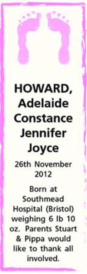 HOWARD, Adelaide Constance Jennifer Joyce