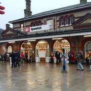 A person was hit by a train near Ipswich