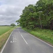 Foxhall Road outside Ipswich was closed after the crash