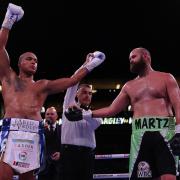 Fabio Wardley celebrates his win over Daniel Martz.