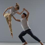 Nicholas Shikkis, Jason Tucker and Elly Braund performing Detour Photo by Chris Nash