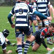 Joe Lancaster scores Stowmarket's first try in their win over Cantabs. Picture: BRIAN BELL