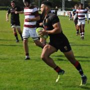 Colchester man-of-the-match Damien Brambley runs in one of his four tries in their huge win. Picture: RICHARD PARKER