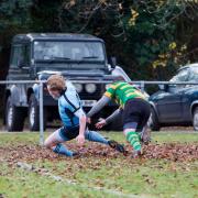 Felix Kibble crosses for Woodbridge in their win at Crusaders. Picture: SIMON BALLARD