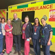 Prince William meets staff at Ipswich Hospital, East Suffolk and North Essex NHS Foundation Trust