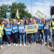 Radiographers strike at Ipswich hospital