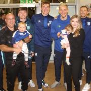 Ipswich Town players and staff visited three hospices this week to spread Christmas joy