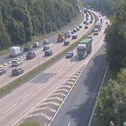 Delays on A14 this morning