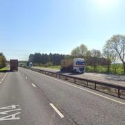 The A14 was closed overnight due to a crash