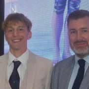 James Horswill (left)  who overcame heart surgery was amongst winners at the annual Suffolk New College awards