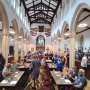 The Ipswich Beer Festival was busy after the match on Saturday.