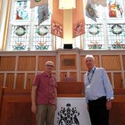 Ipswich Borough Council leader Neil MacDonald with me with Cllr David Molyneux, Leader of Wigan Council .