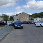 Police in Mottram Close in Ipswich on Monday