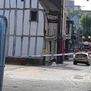 A police cordon has been put in place in Ipswich town centre