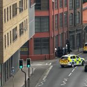 Armed police were called to a major road in Ipswich after an imitation firearm was spotted.