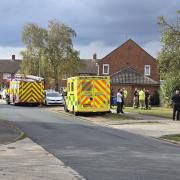 Emergency services attended the scene of an incident in a residential street in Ipswich