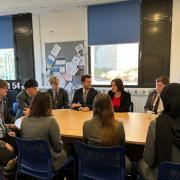 The education secretary visited Chantry Academy last week with the Ipswich MP.