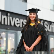 Sophie Peskett, Ipswich Town Women star, has graduated from the University of Suffolk with a first-class degree