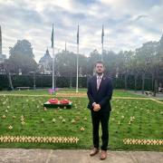 Jack Abbott in Parliament’s Garden of Remembrance