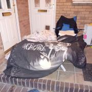 Aneta Sadowska was unable to leave her flat due to fly tipping on Wednesday.