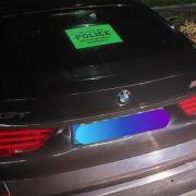 The BMW was seized by police in Ipswich