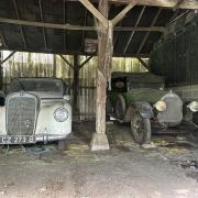 Two classics cars found in a Suffolk barn will be auctioned off this weekend