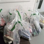 Police seized 1200 packets of tobacco and 270 vapes.