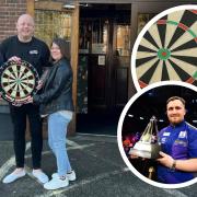 The Golden Hind in Ipswich is holding a raffle to win a signed Luke Littler dart board to buy pints for isolated people this Christmas