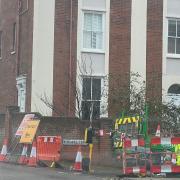 Berners Street in Ipswich is closed