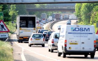 Delays are expected on the A14 while an abnormal laod is escorted