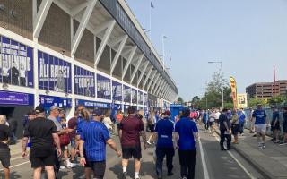 Ipswich Town fans have gathered around Portman Road and various pubs